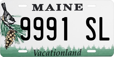 ME license plate 9991SL