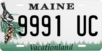 ME license plate 9991UC