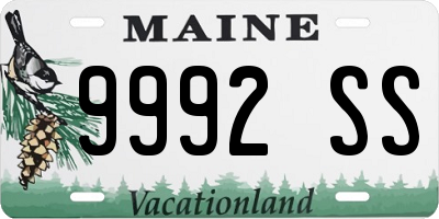 ME license plate 9992SS