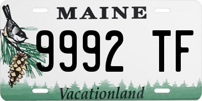 ME license plate 9992TF