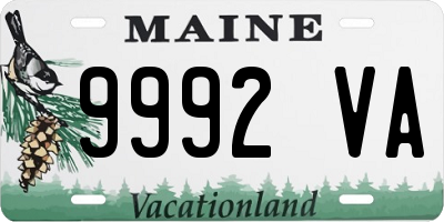 ME license plate 9992VA