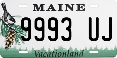 ME license plate 9993UJ