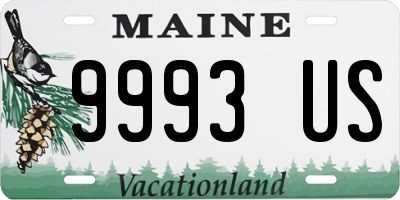 ME license plate 9993US