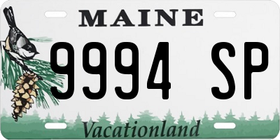 ME license plate 9994SP