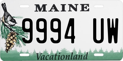 ME license plate 9994UW