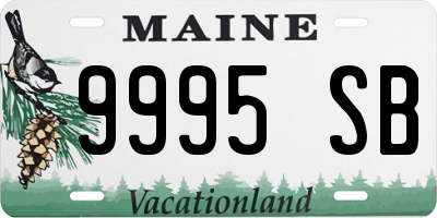 ME license plate 9995SB