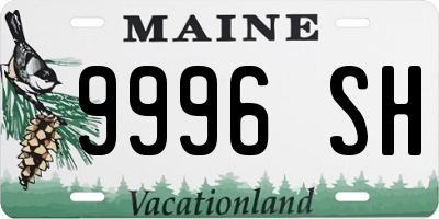 ME license plate 9996SH
