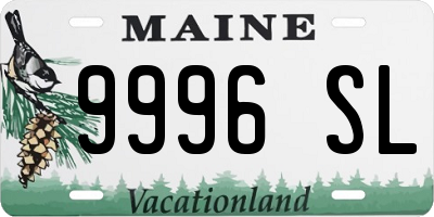 ME license plate 9996SL