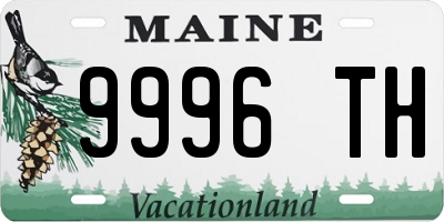ME license plate 9996TH