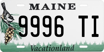 ME license plate 9996TI
