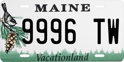 ME license plate 9996TW