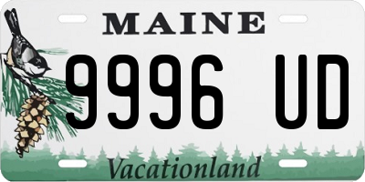 ME license plate 9996UD