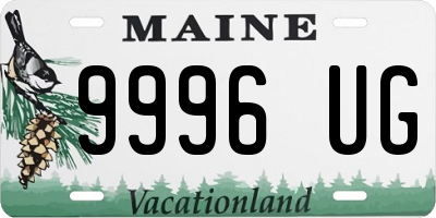 ME license plate 9996UG
