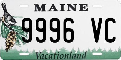 ME license plate 9996VC