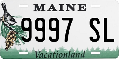 ME license plate 9997SL