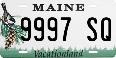 ME license plate 9997SQ