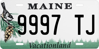 ME license plate 9997TJ
