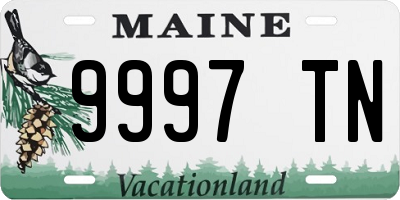 ME license plate 9997TN