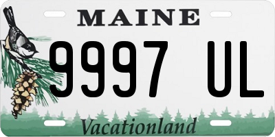 ME license plate 9997UL