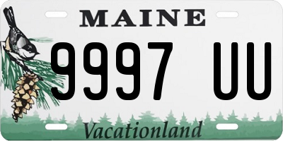 ME license plate 9997UU