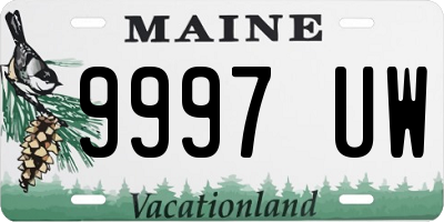 ME license plate 9997UW