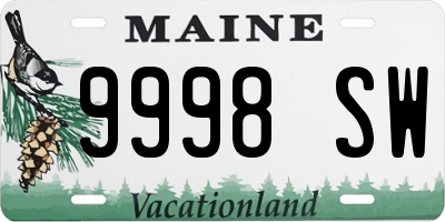 ME license plate 9998SW