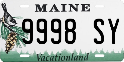 ME license plate 9998SY