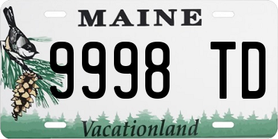 ME license plate 9998TD