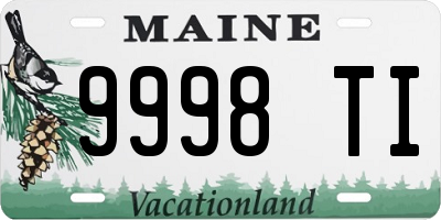 ME license plate 9998TI