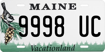ME license plate 9998UC