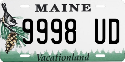 ME license plate 9998UD