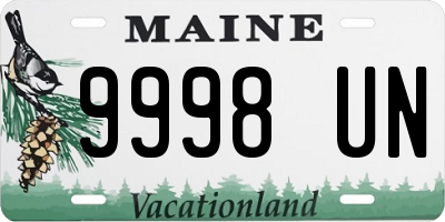 ME license plate 9998UN