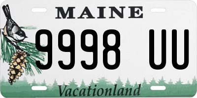 ME license plate 9998UU