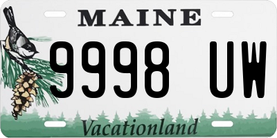 ME license plate 9998UW