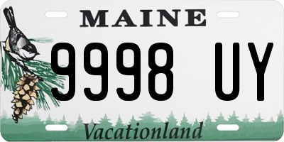 ME license plate 9998UY