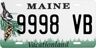 ME license plate 9998VB