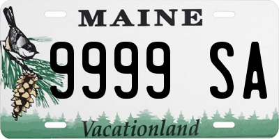 ME license plate 9999SA