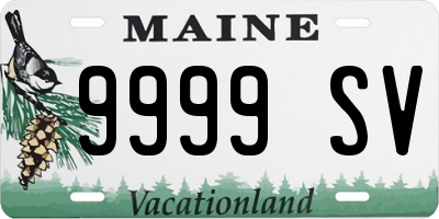 ME license plate 9999SV