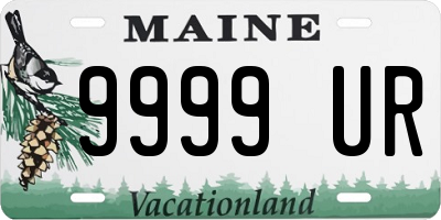 ME license plate 9999UR