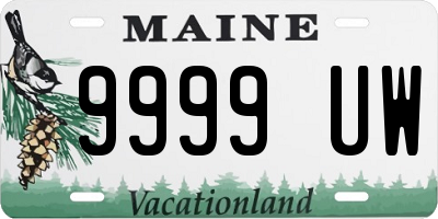 ME license plate 9999UW