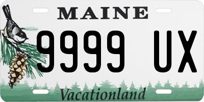 ME license plate 9999UX