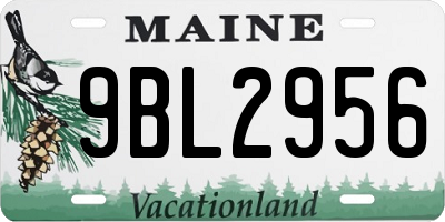 ME license plate 9BL2956