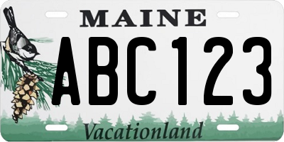 ME license plate ABC123