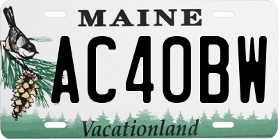 ME license plate AC40BW