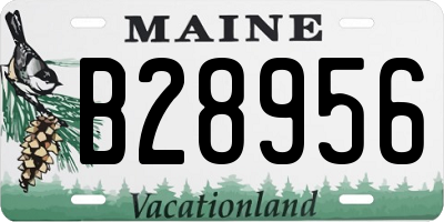 ME license plate B28956