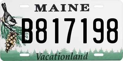 ME license plate B817198