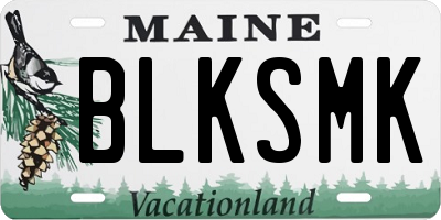 ME license plate BLKSMK