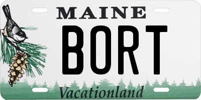 ME license plate BORT