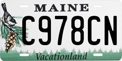 ME license plate C978CN