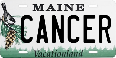 ME license plate CANCER